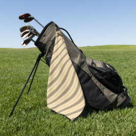 Toalla de golf clásica de banda diagonal de oro