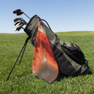 Toalla De Golf Clásico a teñido de tonos rojos y corales intensos