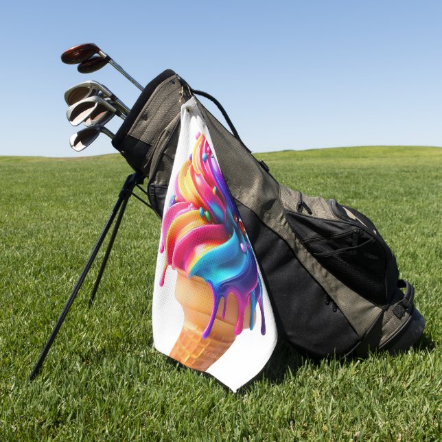 Toalla De Golf Clásico de helado de SlipperyJoe (Verde)