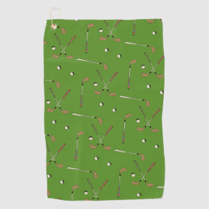 Toalla De Golf Clásico Retro Golf Golf Club Ball Patrón Verde