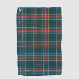 Toalla De Golf Clásico Tartan Plaid Initials Preppy Moda Timeless
