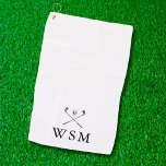 Toalla De Golf Clásicos clubes de golf de monograma personalizado<br><div class="desc">Personalice el monograma en la tipografía clásica para crear un regalo de golf único y mantenerlo para cualquier golfista. Diseñado por Thisisnotme©</div>