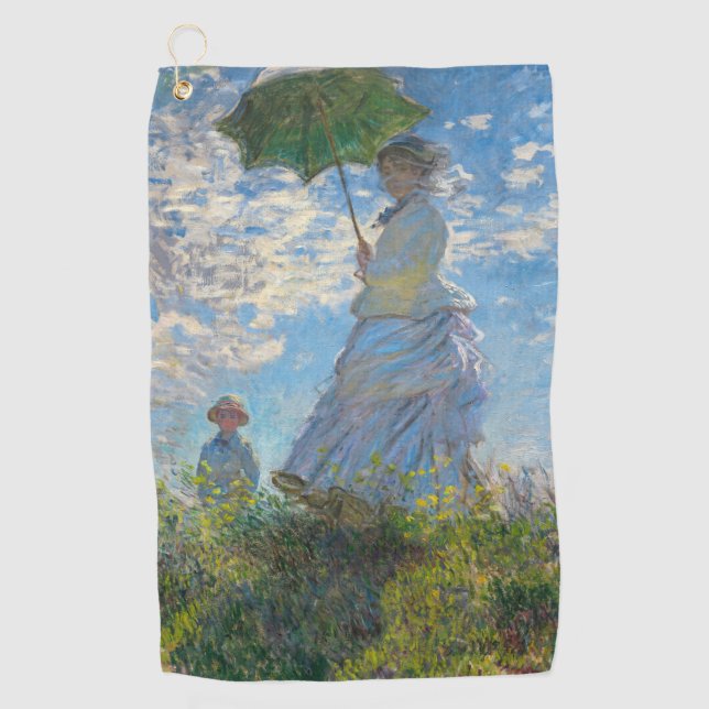 Toalla De Golf Claude Monet - El paseo, mujer con sombrilla (Anverso)