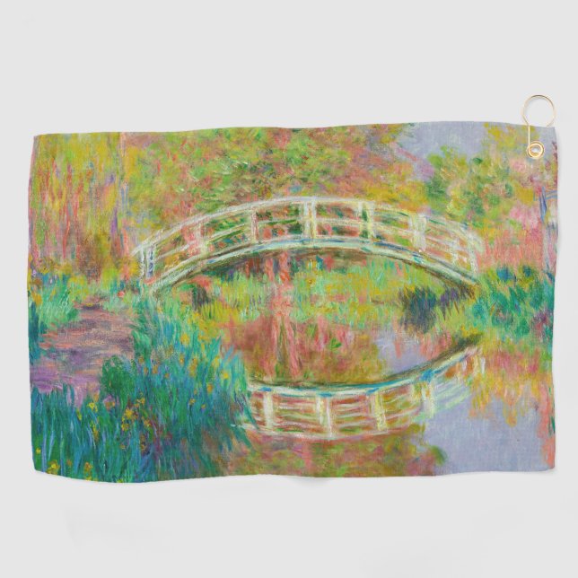 Toalla De Golf Claude Monet - Puente de futbol japonés, Giverny (Horizontal)