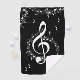 Toalla De Golf Climactic G Clef Music Black