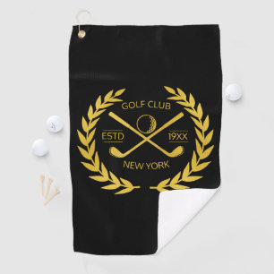 Toalla De Golf Club de Golf personalizado Gold Elegant Minimal mo