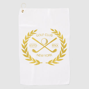 Toalla De Golf Club de Golf personalizado Gold Elegant Minimal mo