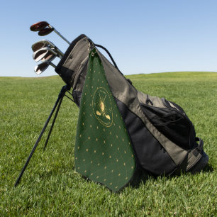 Toalla De Golf Clubes de golf de oro personalizados