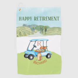 Toalla De Golf Clubes monograma de nombres personalizados