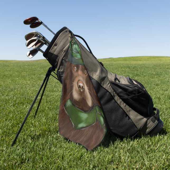 Toalla De Golf Cocker Spaniel Americano  (Verde)
