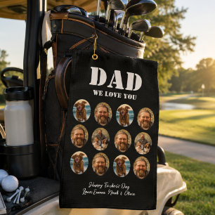 Toalla De Golf Colaje de fotos divertidas para el Día del Padre