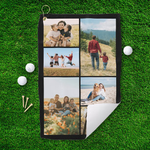Toalla De Golf Collage de 6 fotos personalizadas