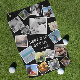 Toalla De Golf Collage de fotos de papá personalizado de 17 | Día