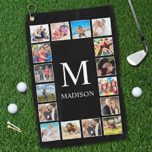 Toalla De Golf Collage de fotos personalizado familiar personaliz