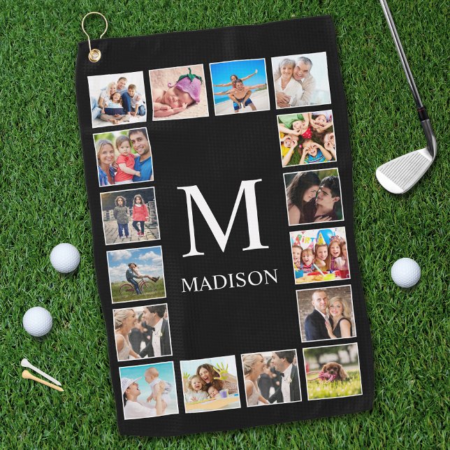 Toalla De Golf Collage de fotos personalizado familiar personaliz (Subido por el creador)