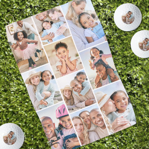 Toalla De Golf Collage de fotos Sencillo Elegante Imagen