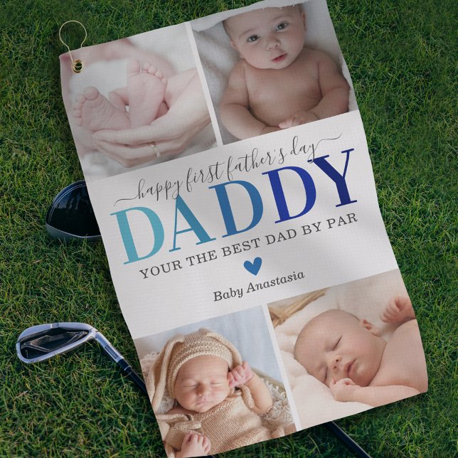 Toalla De Golf Collage de imágenes del Día del Primer Padre (Subido por el creador)