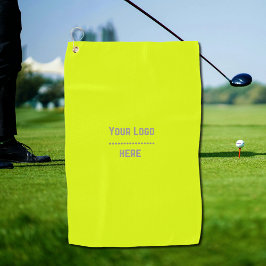 Toalla De Golf color sólido amarillo fluorescente - su logotipo