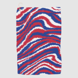 Toalla De Golf Colores del equipo deportivo Red White Blue Wave