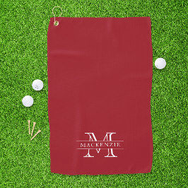 Toalla De Golf Colores editables clásico borde nombre monograma
