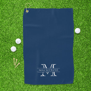 Toalla De Golf Colores editables clásico borde nombre monograma