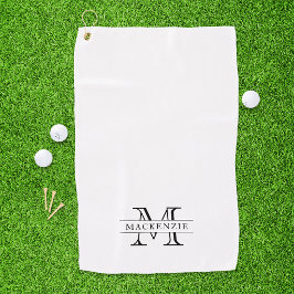 Toalla De Golf Colores editables clásico borde nombre monograma