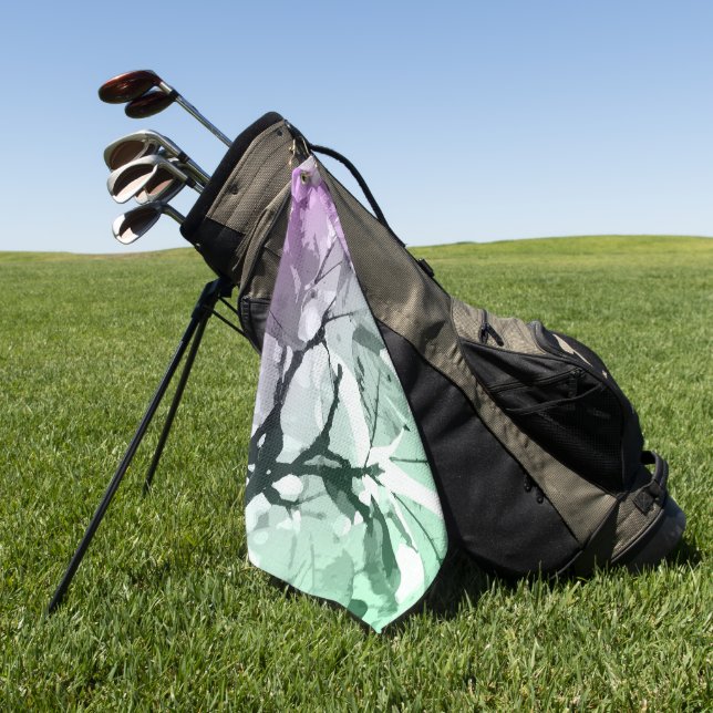 Toalla De Golf Colores otoñales, hojas 5 (Verde)