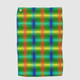 Toalla De Golf Colorful towel featuring a vibrant plaid pattern 