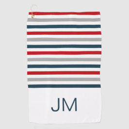 Toalla De Golf Coloridas franjas navales horizontales