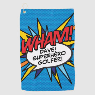 Toalla De Golf Cómic Personalizado Divertido WHAM