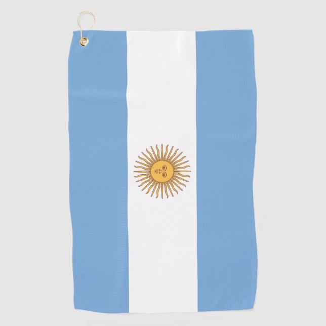 Toalla de golf con bandera argentina (Anverso)