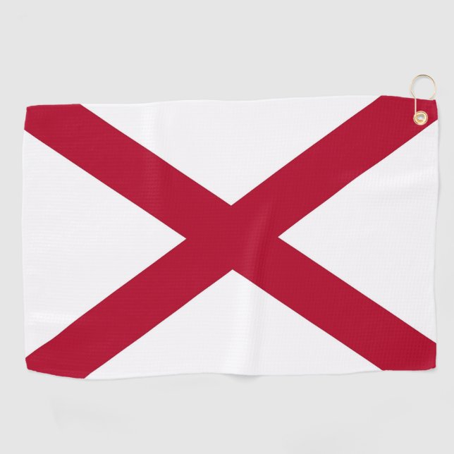 Toalla de golf con bandera de Alabama, Estados Uni (Horizontal)