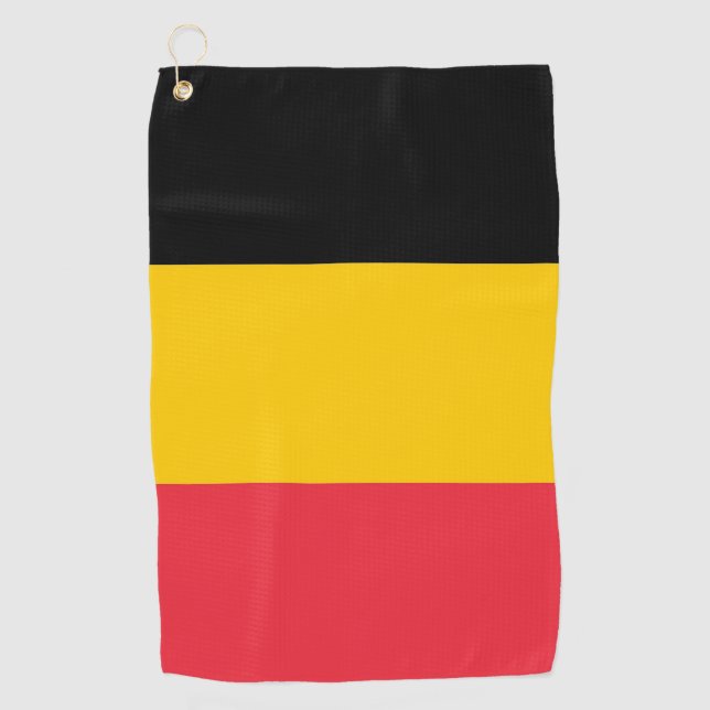 Toalla de golf con bandera de Bélgica (Anverso)