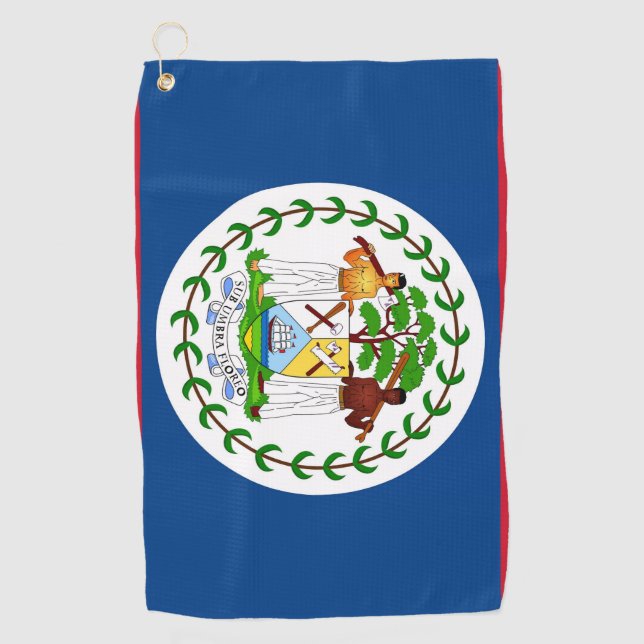 Toalla de golf con bandera de Belice (Anverso)