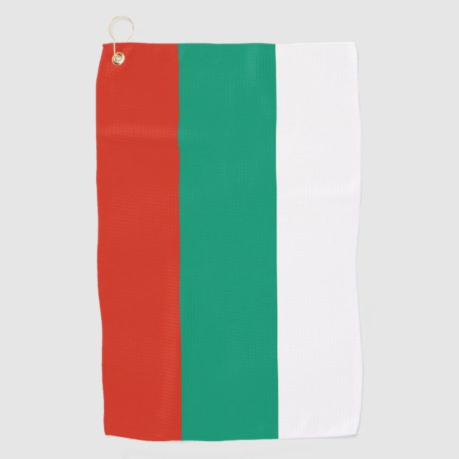 Toalla de golf con bandera de Bulgaria (Anverso)