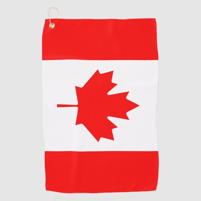 Toalla de golf con bandera de Canadá (Anverso)