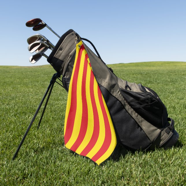 Toalla de golf con bandera de Cataluña (Verde)