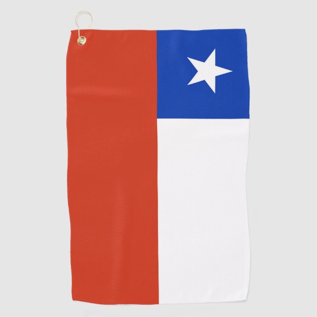 Toalla de golf con bandera de Chile (Anverso)