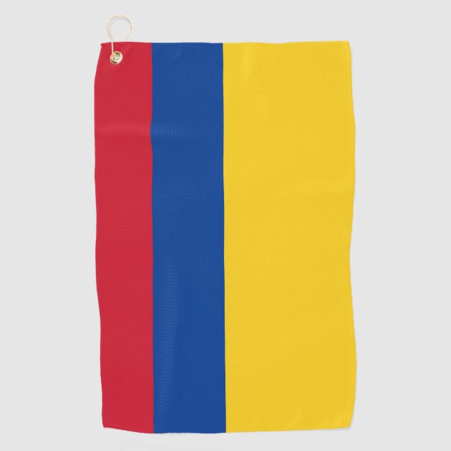 Toalla de golf con bandera de Colombia (Anverso)