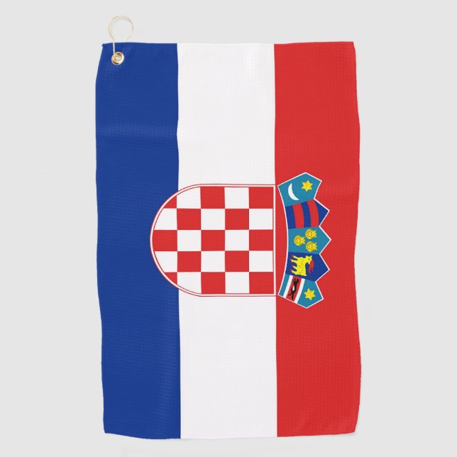Toalla de golf con bandera de Croacia (Anverso)