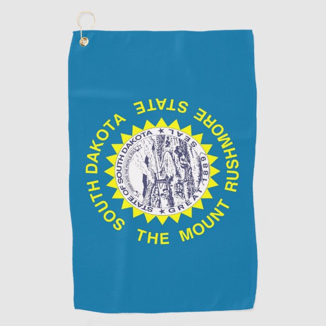 Toalla de golf con bandera de Dakota del Sur, Esta (Anverso)