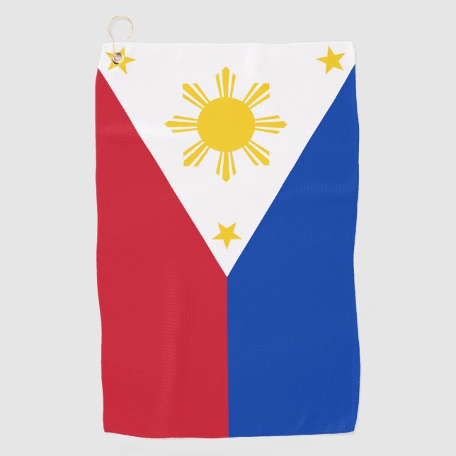 Toalla de golf con bandera de Filipinas (Anverso)