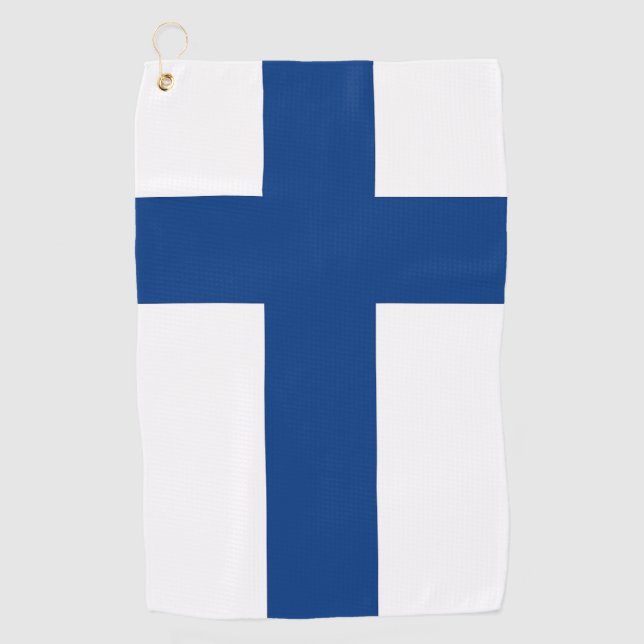 Toalla de golf con bandera de Finlandia (Anverso)