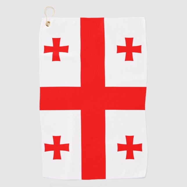 Toalla de golf con bandera de Georgia (Anverso)