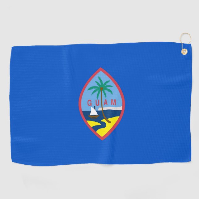 Toalla de golf con bandera de Guam, Estados Unidos (Horizontal)