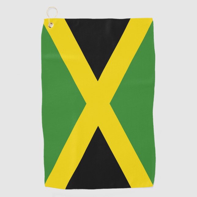Toalla de golf con bandera de Jamaica (Anverso)