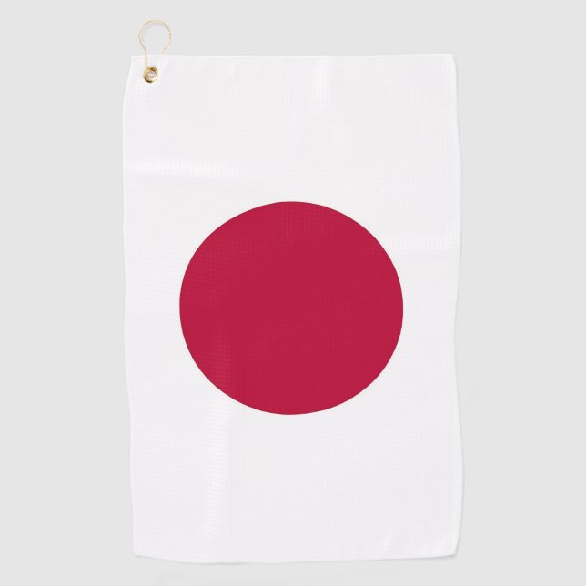 Toalla de golf con bandera de Japón (Anverso)