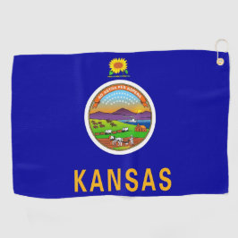 Toalla de golf con bandera de Kansas, Estados Unid