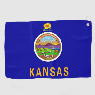 Toalla de golf con bandera de Kansas, Estados Unid