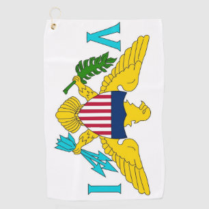 Toalla de golf con bandera de las Islas Vírgenes